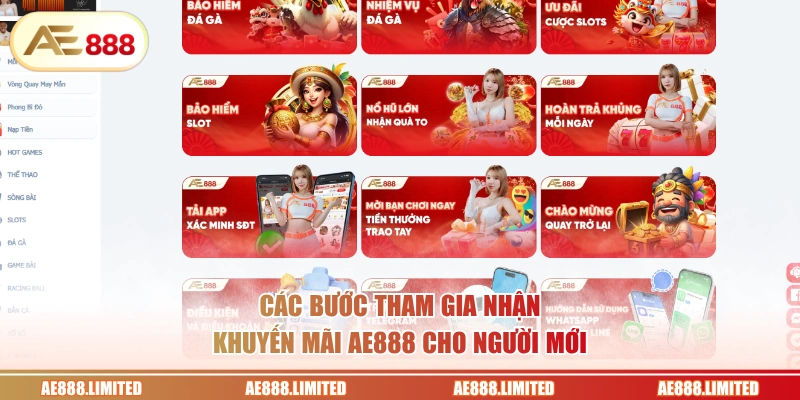 Các bước tham gia nhận khuyến mãi AE888 cho người mới
